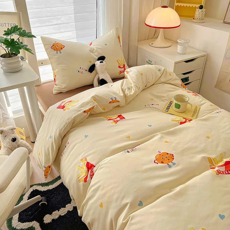 DecorBites™ Cartoon Style Cotton Printed Bedding Sets in Single/Double Size