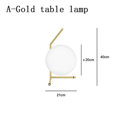 DecorBites™ Glass Ball LED Chandelier Light Lamparas Bedside Night Light Decor
