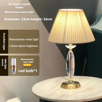 DecorBites™ Crystal Floor Lamp - European Retro Style for Living Room, Bedroom, or Home Decoration