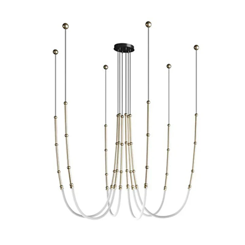 ™ Linear Creative Chandelier for Living Room Lobby, Bedroom, Hotel, Restaurant Lighting