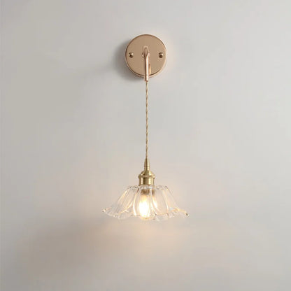 DecorBites™ Clear Glass LED Wall Light | Modern Adjustable Nordic Copper Lamp Fixtures