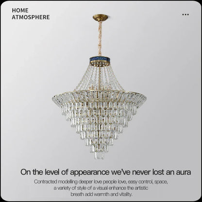 DecorBites™ Crystal Chandelier: Luxury Living Room Lighting in Modern European Style for Villa