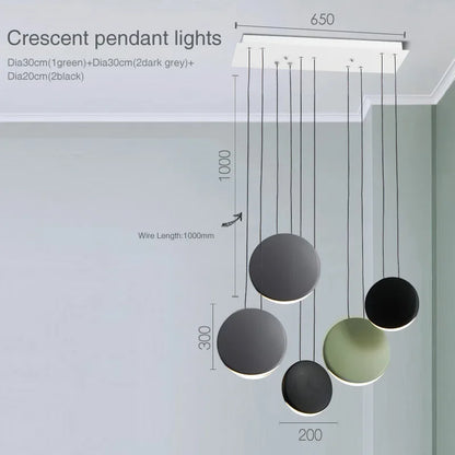 DecorBites™ Crescent Moon Chandelier for Dining Room, Coffee Shop, Kitchen Island, and Bar