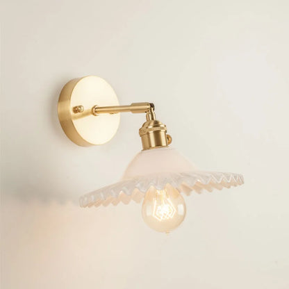 DecorBites™ Green Glass LED Wall Light Fixture | Modern Nordic Pull Chain Lamp