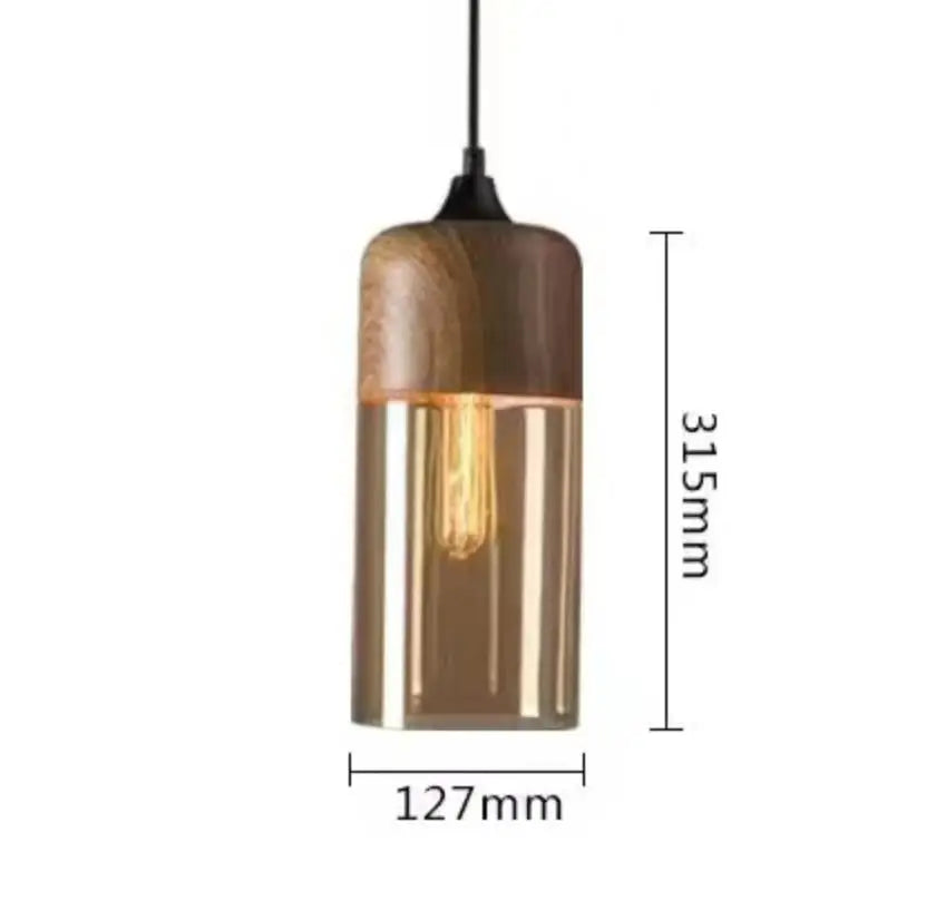 DecorBites™ Black Glass Pendant Light Fixture for Modern Indoor Decor and Dining Room