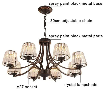DecorBites™ Crystal Chandelier Ceiling Lights for Modern Living Spaces