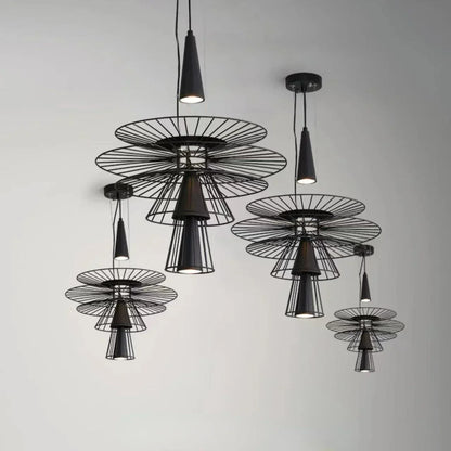 DecorBites™ Iron Art Dinning Room Pendant Light in Black/Gold - Modern Nordic LED Fixture