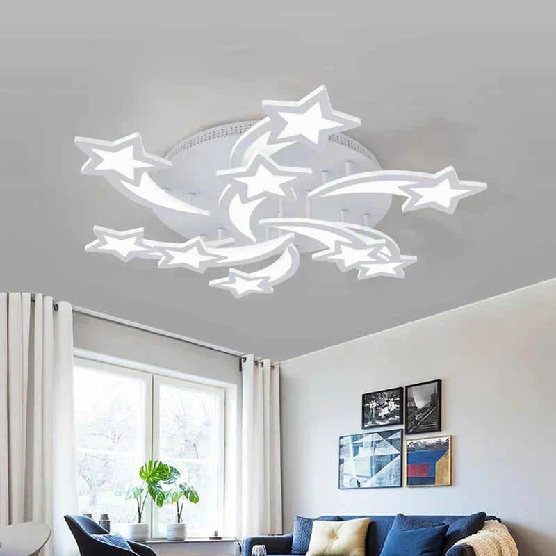 DecorBites™ LED Acrylic Chandelier with Remote for Bedroom Dining Living Room Lighting