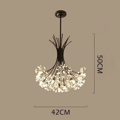DecorBites™ Crystal Bouquet Pendant Light Chandelier in Black and Gold