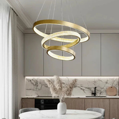 DecorBites™ Crystal Chandelier for Living and Dining Room, Luxury Pendant Light for Home Décor