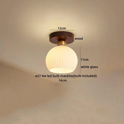 DecorBites™ Brass Glass Ceiling Lamp Modern LED Light Fixture - Elegant Home Decor