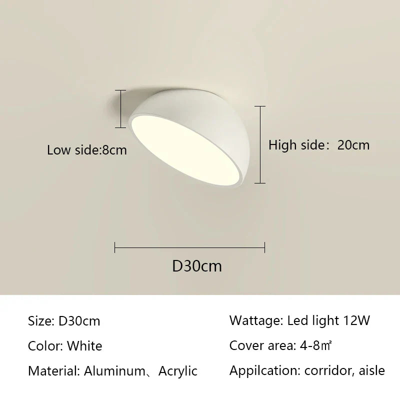 DecorBites™ LED Semicircular Ceiling Light for Bedroom, Aisle, Balcony - Modern & Creative Lighting Fixtures