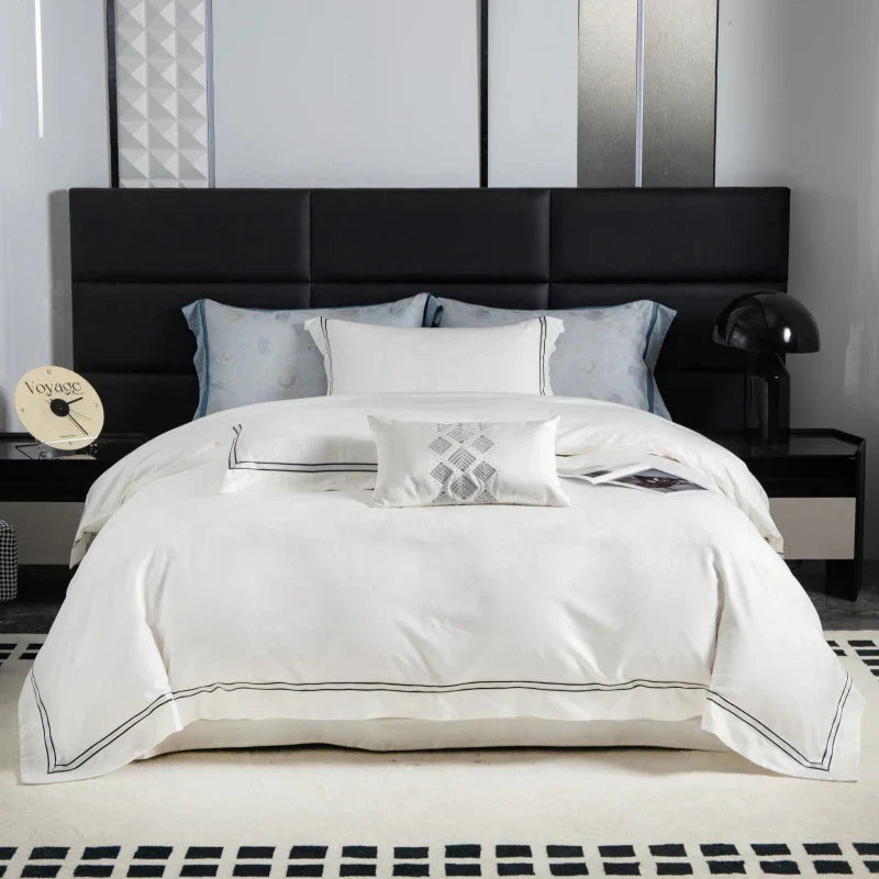 DecorBites™ Butterfly Jacquard Lyocell Cotton Luxury Bedding Set Full Queen