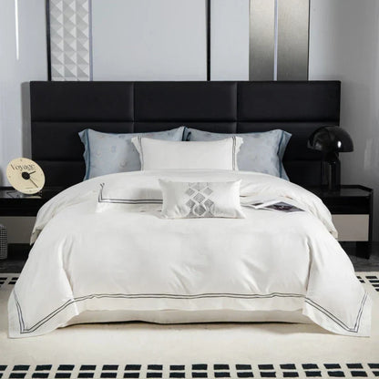 DecorBites™ Butterfly Jacquard Lyocell Cotton Luxury Bedding Set Full Queen
