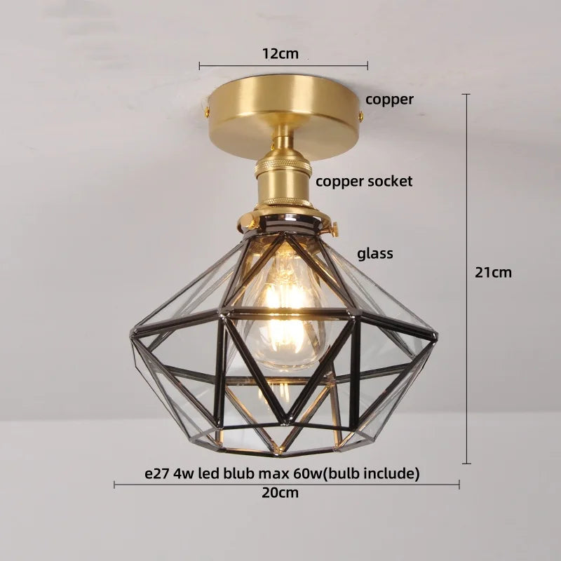 DecorBites™ Copper Canopy LED Ceiling Lamp Modern Nordic Flower Acrylic Light Fixtures