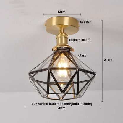 DecorBites™ Copper Canopy LED Ceiling Lamp Modern Nordic Flower Acrylic Light Fixtures