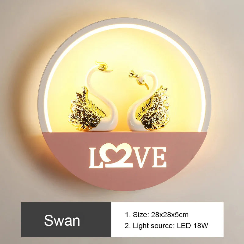 DecorBites™ LED Round Wall Lamp for Children Room, Nordic Modern Indoor Lighting