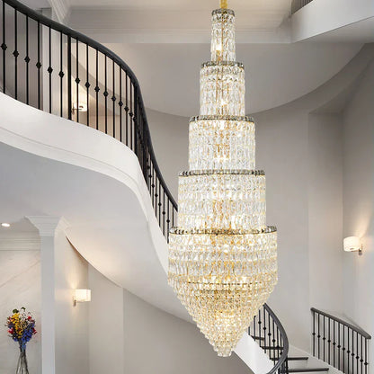 DecorBites™ Crystal Loft Chandelier for Elegant Living Spaces