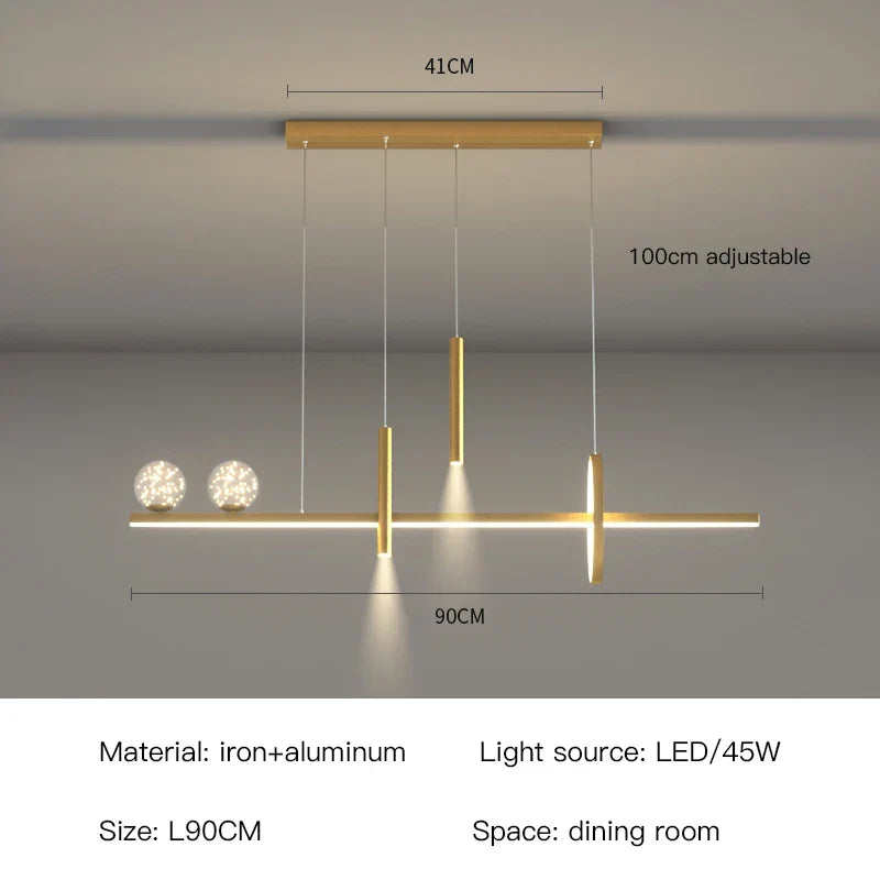 DecorBites™ Black Gold Pendant Lamp | Modern Indoor Light for Dining Room & Kitchen
