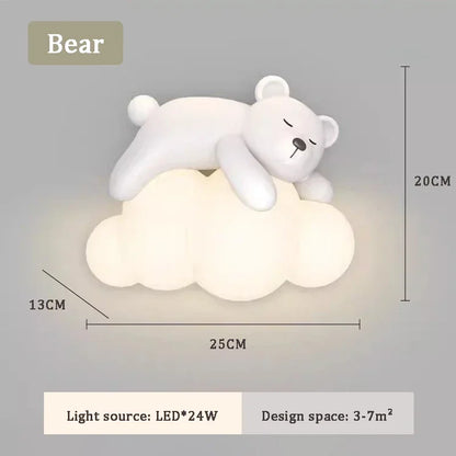 DecorBites™ Bear LED Wall Lamps for Children's Room