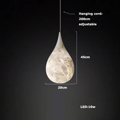 DecorBites™ Alabaster Pendant Lights LED Designer Hanging Lamps For Living Room