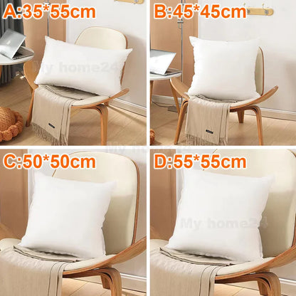 DecorBites™ Cotton-padded Pillow Core for Sofa Car Soft Insert Cushion Core - 35/45/50/55cm
