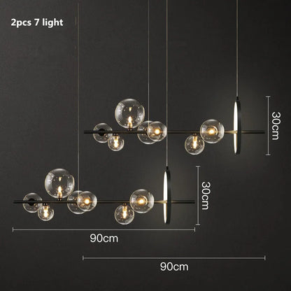 DecorBites™ Glass Ball G9 LED Chandelier: Modern Minimalist Nordic Design