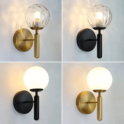 DecorBites™ Glass Ball LED Wall Lamp for Bedroom and Living Room