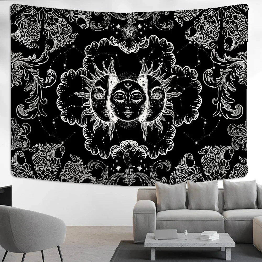 DecorBites™ Celestial Mandala Hippie Tapestry Wall Hanging Dorm Decor