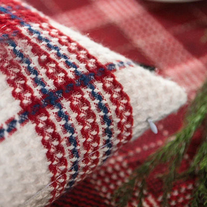 DecorBites™ Christmas Plaid Weave Cushion Cover - Festive Decorative Throw Pillow Cover
