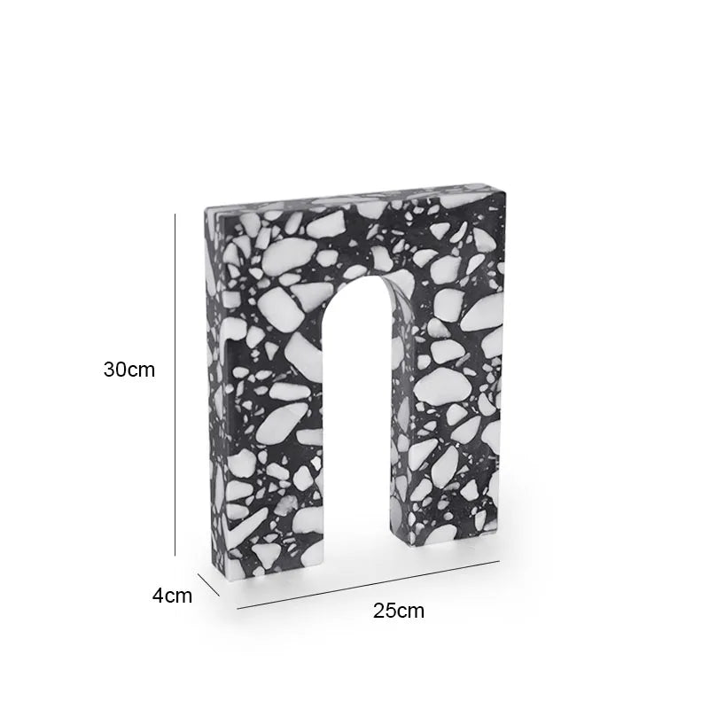 DecorBites™ Archway Terrazzo Sculpture for Home Decor