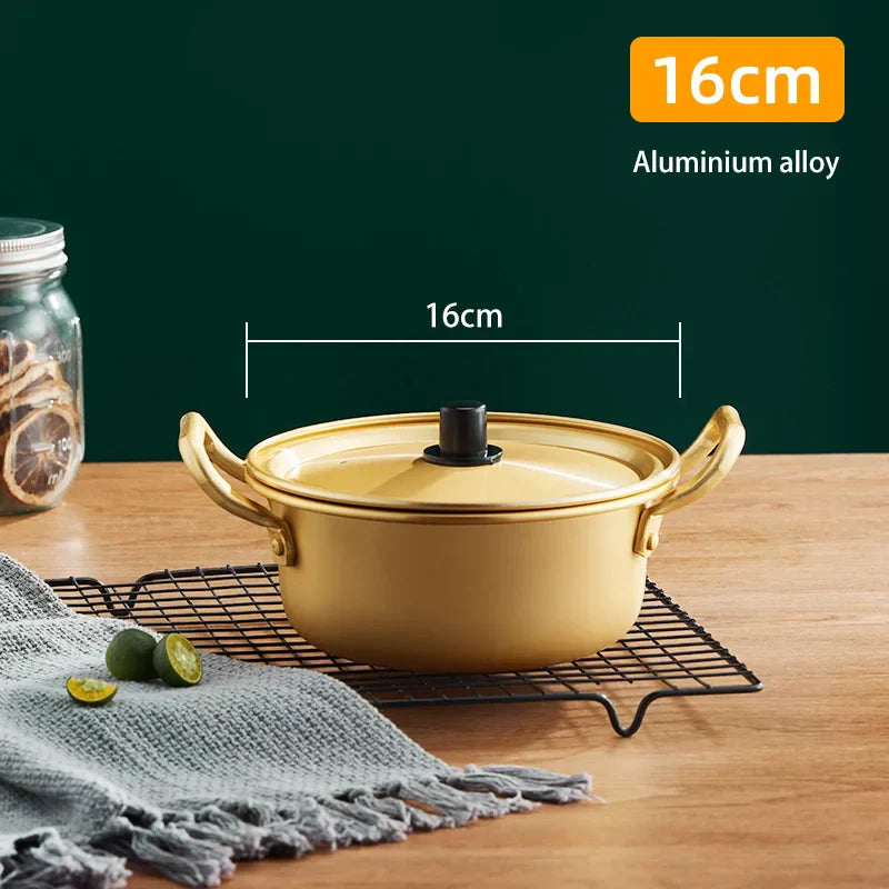 DecorBites™ Korean Ramen Noodle Cooker Pot Hot Cooking Instant Stew Lid Pan Stockpot