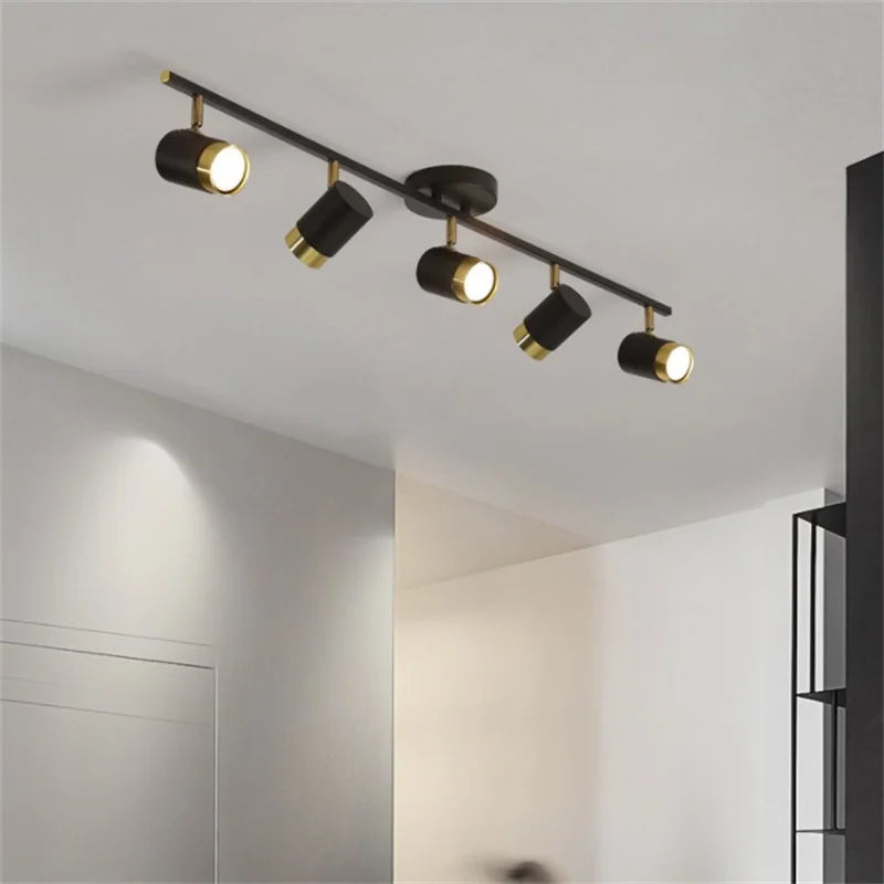 DecorBites™ Ceiling Chandelier Black White LED Spotlight for Living Room Bedroom Dining
