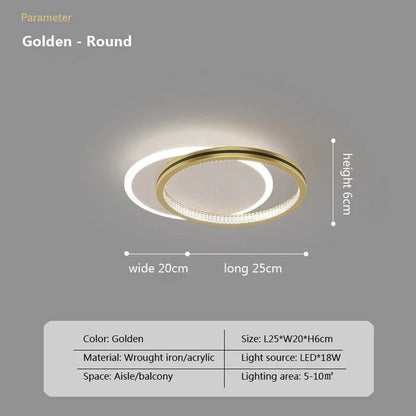 DecorBites™ Crystal Ceiling Lights: Modern Indoor Lighting with LED, Round/Square Luminaria