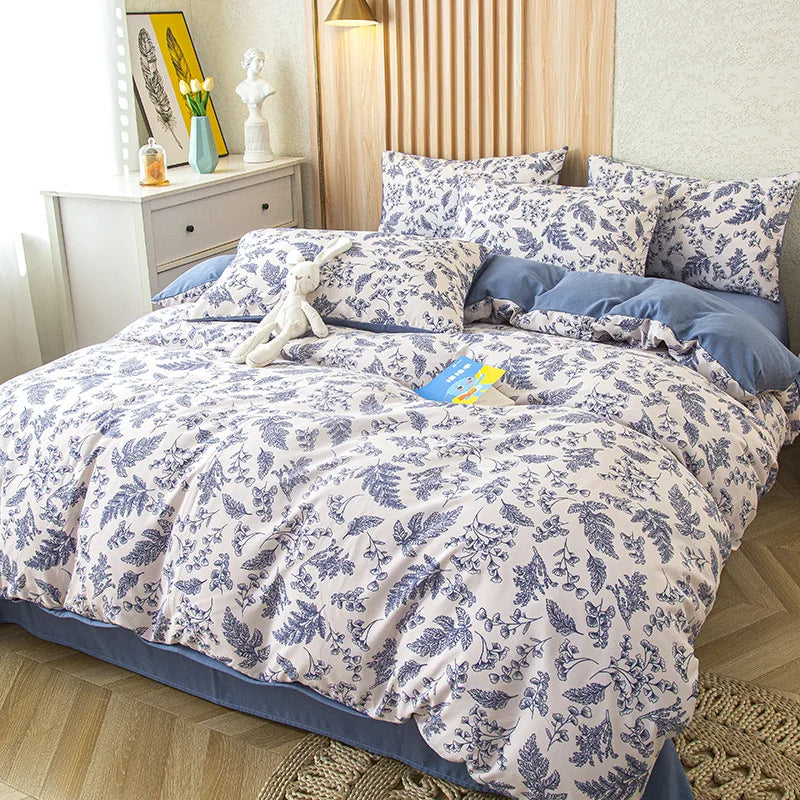 DecorBites™ 4-Piece Flower Print Bedding Set