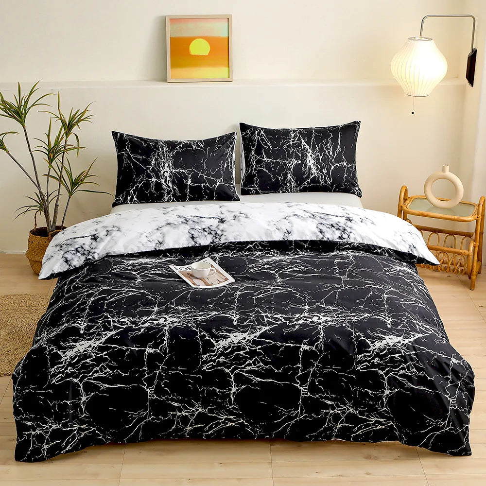 DecorBites™ Blue Starry Sky Duvet Cover Set with Pillowcases - Queen/King Size