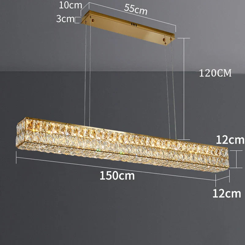 DecorBites™ Crystal Chandelier Pendant Light for Living and Dining Room Lighting