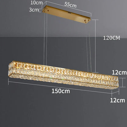 DecorBites™ Crystal Chandelier Pendant Light for Living and Dining Room Lighting
