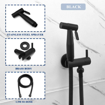 DecorBites™ Gold Bidet Faucet Handheld Sprayer Single Cold Water Tap Hygienic Toilet Shower