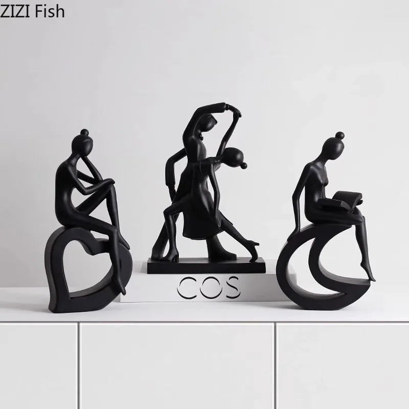 Abstract Figures Sculpture Modern Minimalism Decor Room Crafts DecorBites™ Aesthetics