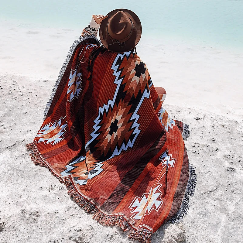 DecorBites™ Bohemian Knit Throw Blanket