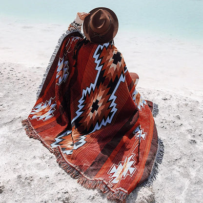 DecorBites™ Bohemian Knit Throw Blanket