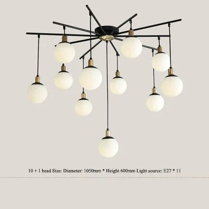 DecorBites™ Art Glass Ball Molecule Chandelier for Living Room, Children's Room, Study & Home Decor