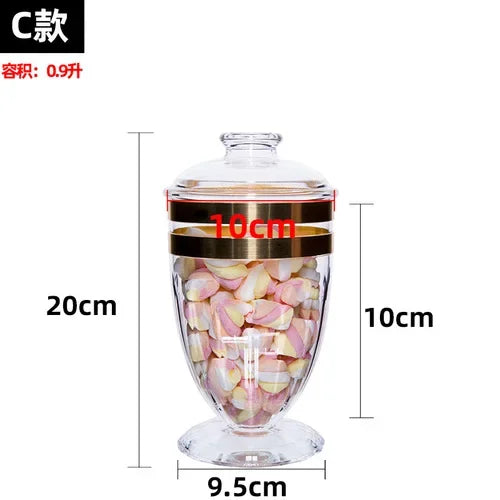 DecorBites™ Acrylic Candy & Spice Jar Set for Kitchen Food Storage