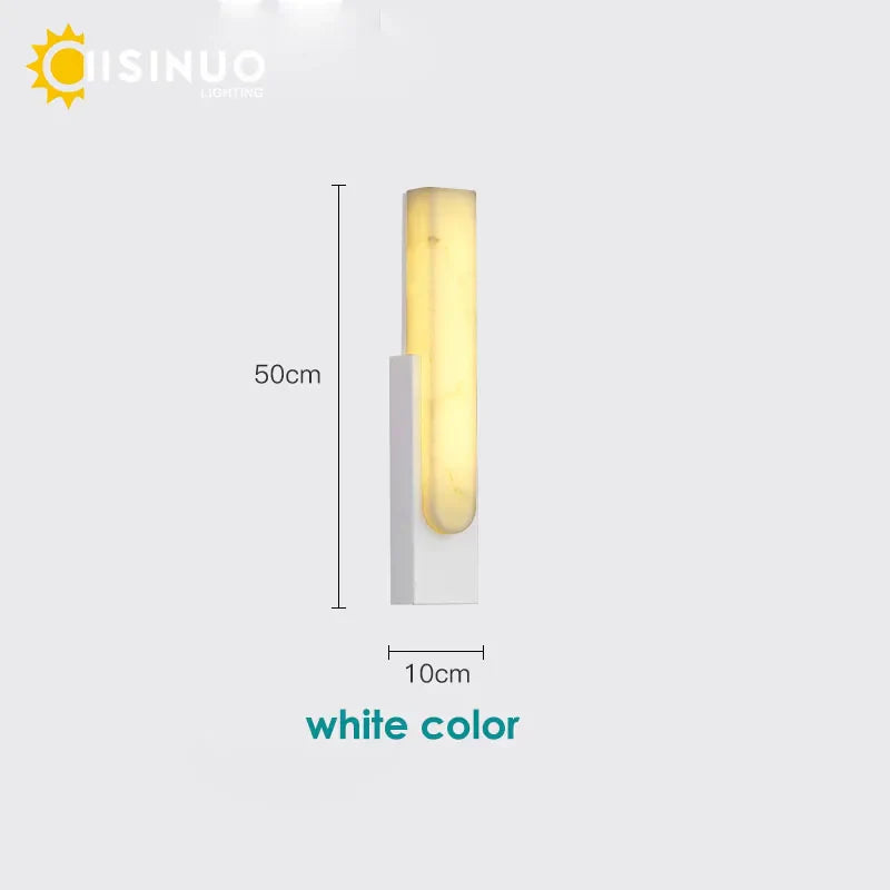 DecorBites™ 19.6＂LED Marble Wall Sconce - Modern Indoor Bedside Lighting for Living Room