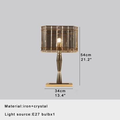 DecorBites™ Crystal Table Decor Lamp 3000K E14 Bulb Desk Light for Bedside Office
