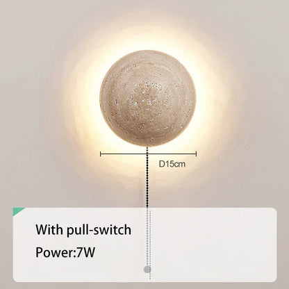 DecorBites™ Cave Stone Yellow Wall Lamp for Bedroom Ambiance - Nordic Style Lighting