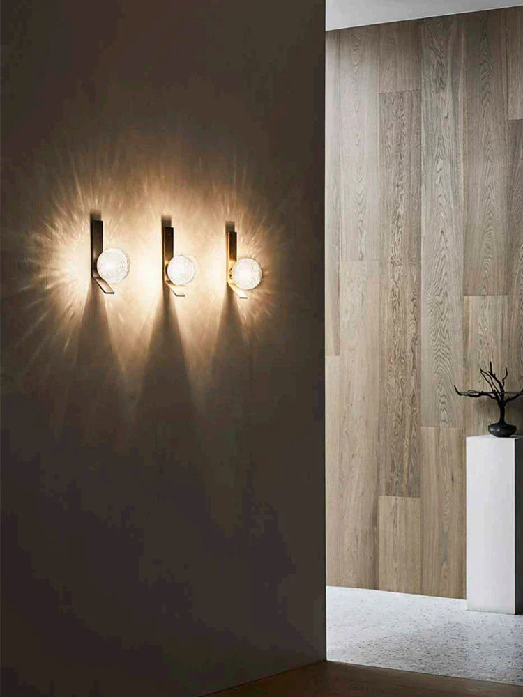 DecorBites™ Bronze Bubble Glass Wall Sconce Lamps for Bedroom Bathroom Decor