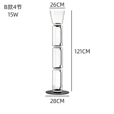 DecorBites™ Glass LED Floor Lamp: Modern Nordic Design for Living Room and Bedroom Decor