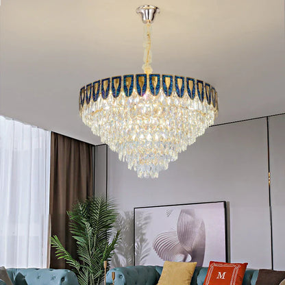 DecorBites™ Crystal Chandelier LED Light Modern Luxury Designer for Main Living Room & Hotel